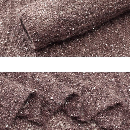 Dark Pink Sequin Yarn, Sparkle Sequin Thread, Fantasy Art Yarn, 100g