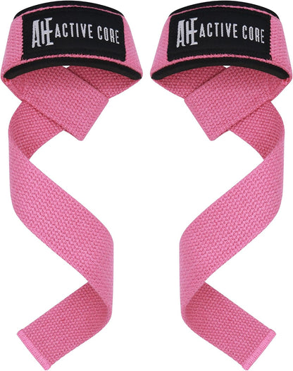 Lifting Wrist Straps for Weightlifting, Weight Lifting Straps Gym Strength Training, Neoprene Padded Wrist Support, Deadlift Straps for Men & Women, 22.5 Inch Cotton