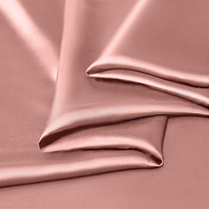 Rose Gold Satin Queen Sheets 4 Piece - Silky Cooling Bedding