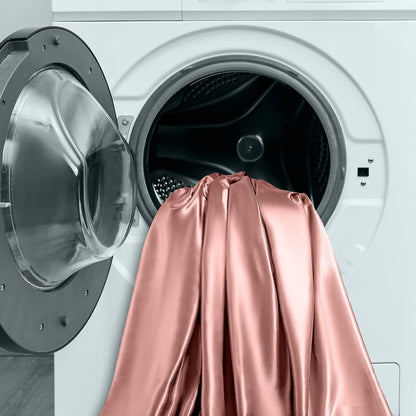Rose Gold Satin Queen Sheets 4 Piece - Silky Cooling Bedding