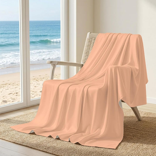 Peach Pink Watercolor Cooling Blanket for Hot Sleepers Night Sweats,Summer Blankets Solid Color Lightweight Breathable Cool Throw Blanket for Bed Couch Sofa,30"x40"