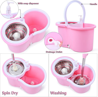 Mop and Bucket Set(Pink)