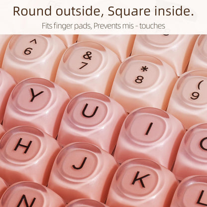 ZH100 Foundation Mechanical Keyboard,98% Pink Creamy Keyboard with Number Pad,Full Size Gaming Keyboard Cute,Jelly MOA Profile Round Keycaps,Creamy Sounding Linear Switches,PC Gaming