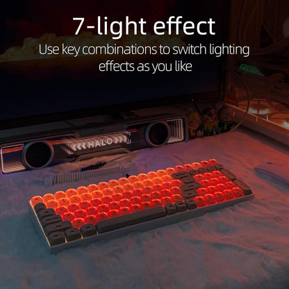 ZH100 Foundation Mechanical Keyboard,98% Pink Creamy Keyboard with Number Pad,Full Size Gaming Keyboard Cute,Jelly MOA Profile Round Keycaps,Creamy Sounding Linear Switches,PC Gaming