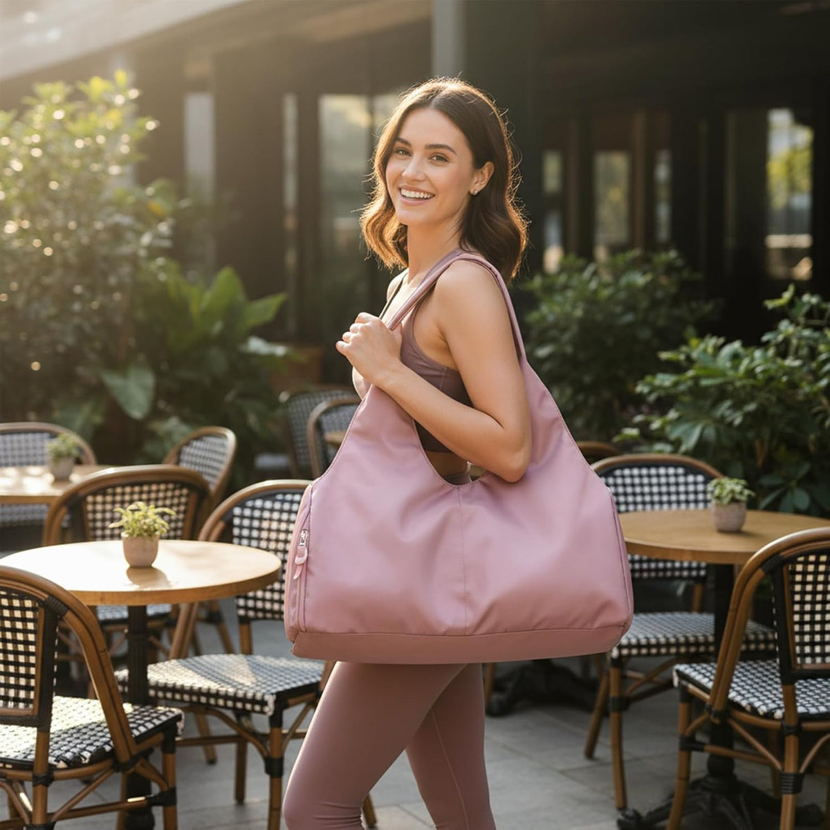 Gym Bag For Women With Shoes Compartment & Wet Dry