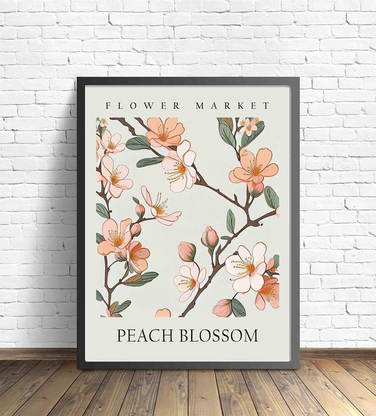 Peach Blossom Flower Market Unframed Poster Art Print, Floral Wall art Decor, Botanical Artwork Bedroom Bathroom Living room Decoration 47 (Peach Blossom, 10"L x 8"W, Unframed)