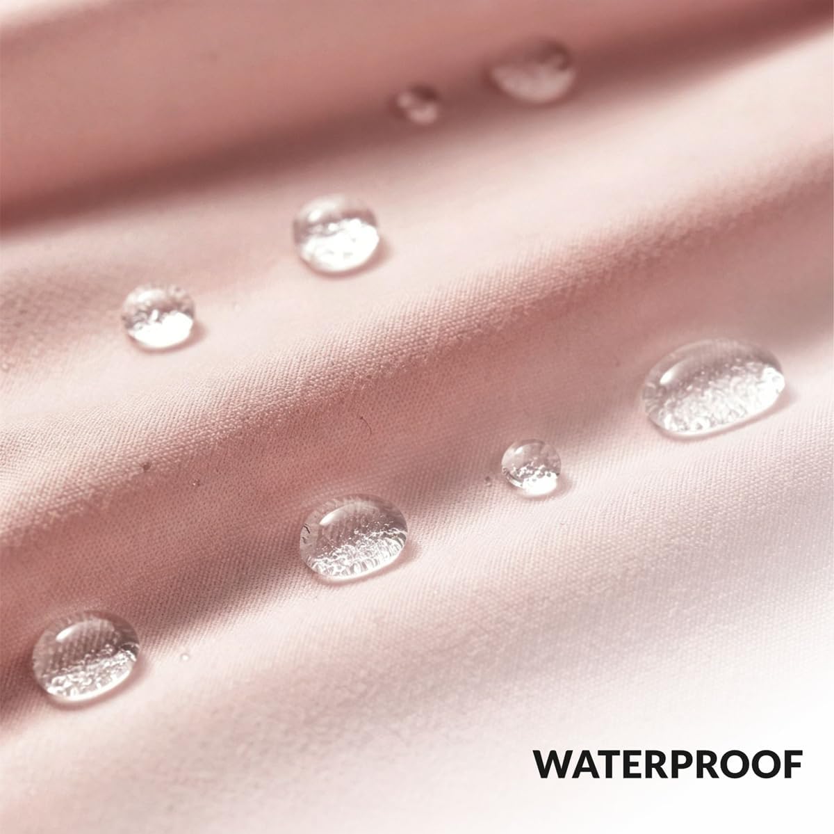 Ombre Pink and White Shower Curtain Liner,Waterproof Fabric Shower Curtain with 3 Weighted Magnets, Odorless Cloth Lightweight Bathroom Curtain,Sturdy Rustproof Grommets,72 x 72