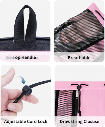 Mesh Swim Bag, Drawstring Beach Backpack