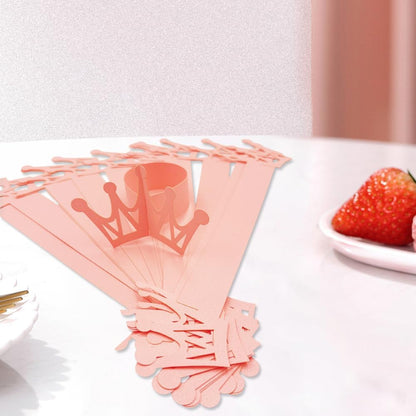 50pcs Napkins Rings Bulk, Pink Tiara Napkin Holder Crown Buckles for Table Decorations, Christmas,Wedding, Dinner,Party, DIY Decor (Pink, 1.7inch)