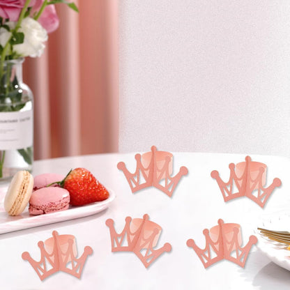 50pcs Napkins Rings Bulk, Pink Tiara Napkin Holder Crown Buckles for Table Decorations, Christmas,Wedding, Dinner,Party, DIY Decor (Pink, 1.7inch)