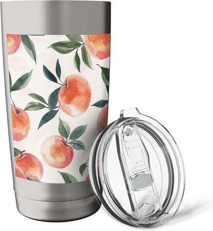 Peach Pattern Art Vintage Fruit Stainless Steel Insulated Tumbler
