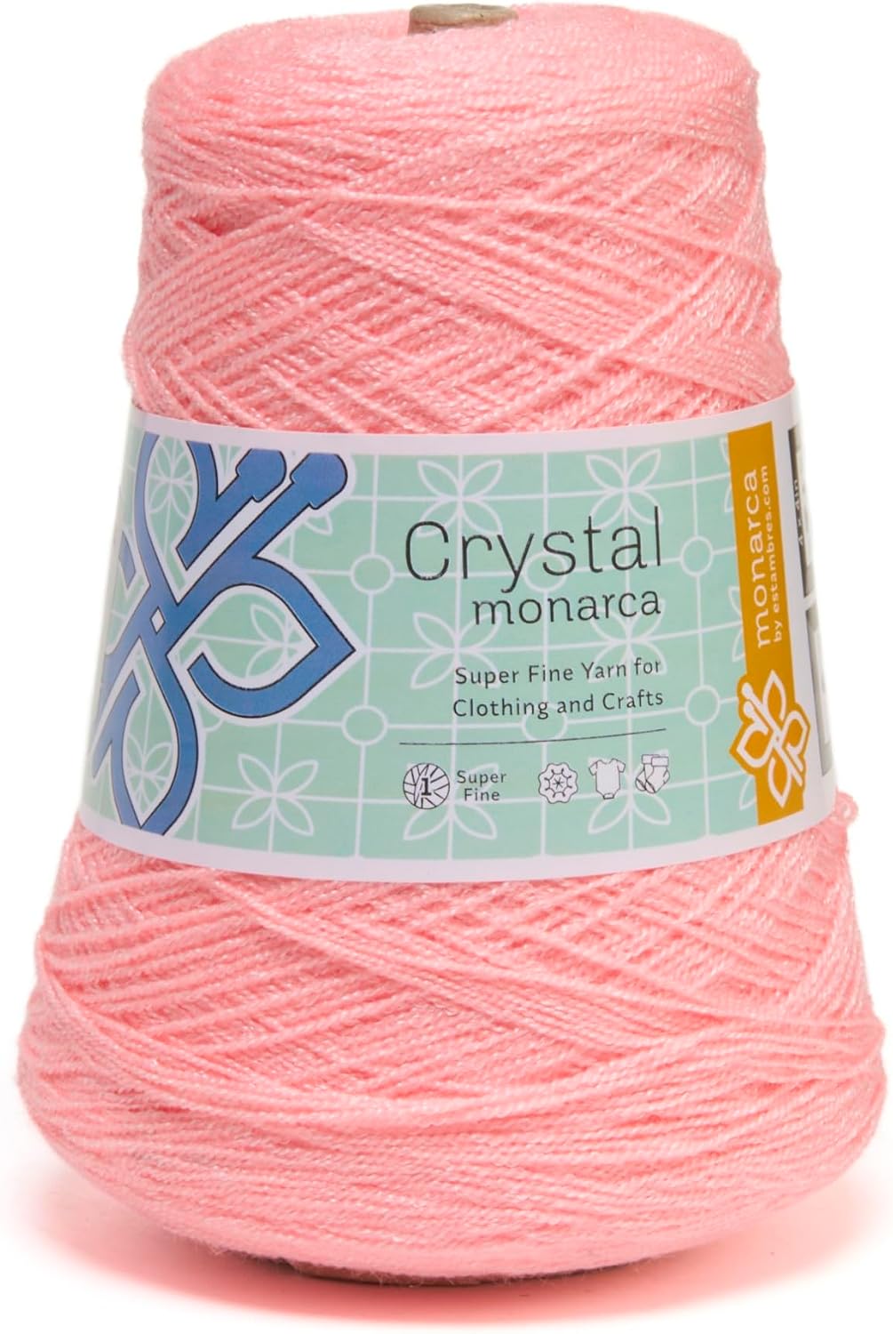 Crystal [300grs] - - Fine Mexican Crochet Thread Yarn for Clothing and Crafts - Color 100- Peach 019