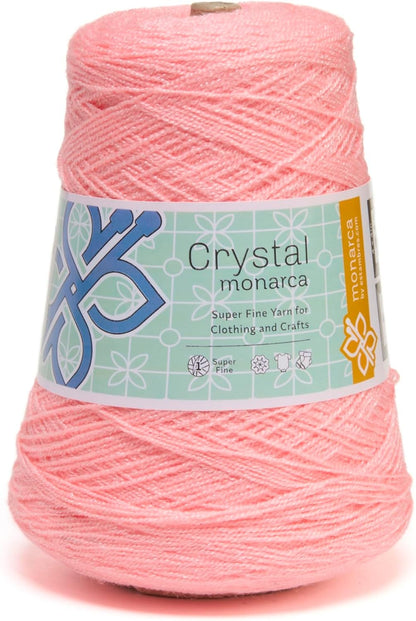 Crystal [300grs] - - Fine Mexican Crochet Thread Yarn for Clothing and Crafts - Color 100- Peach 019