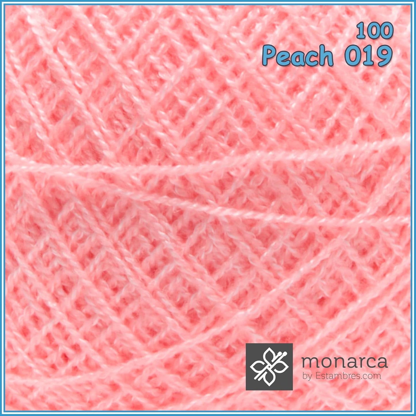 Crystal [300grs] - - Fine Mexican Crochet Thread Yarn for Clothing and Crafts - Color 100- Peach 019