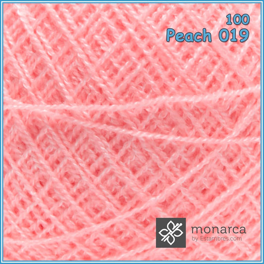 Crystal [300grs] - - Fine Mexican Crochet Thread Yarn for Clothing and Crafts - Color 100- Peach 019