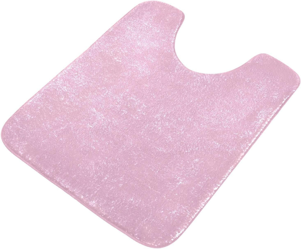 Light Pink Bathroom Rug Rectangular Bath Mat Non Slip Bath Rugs Absorbent Shaggy Bathmats for Sink Shower 16" x 24"