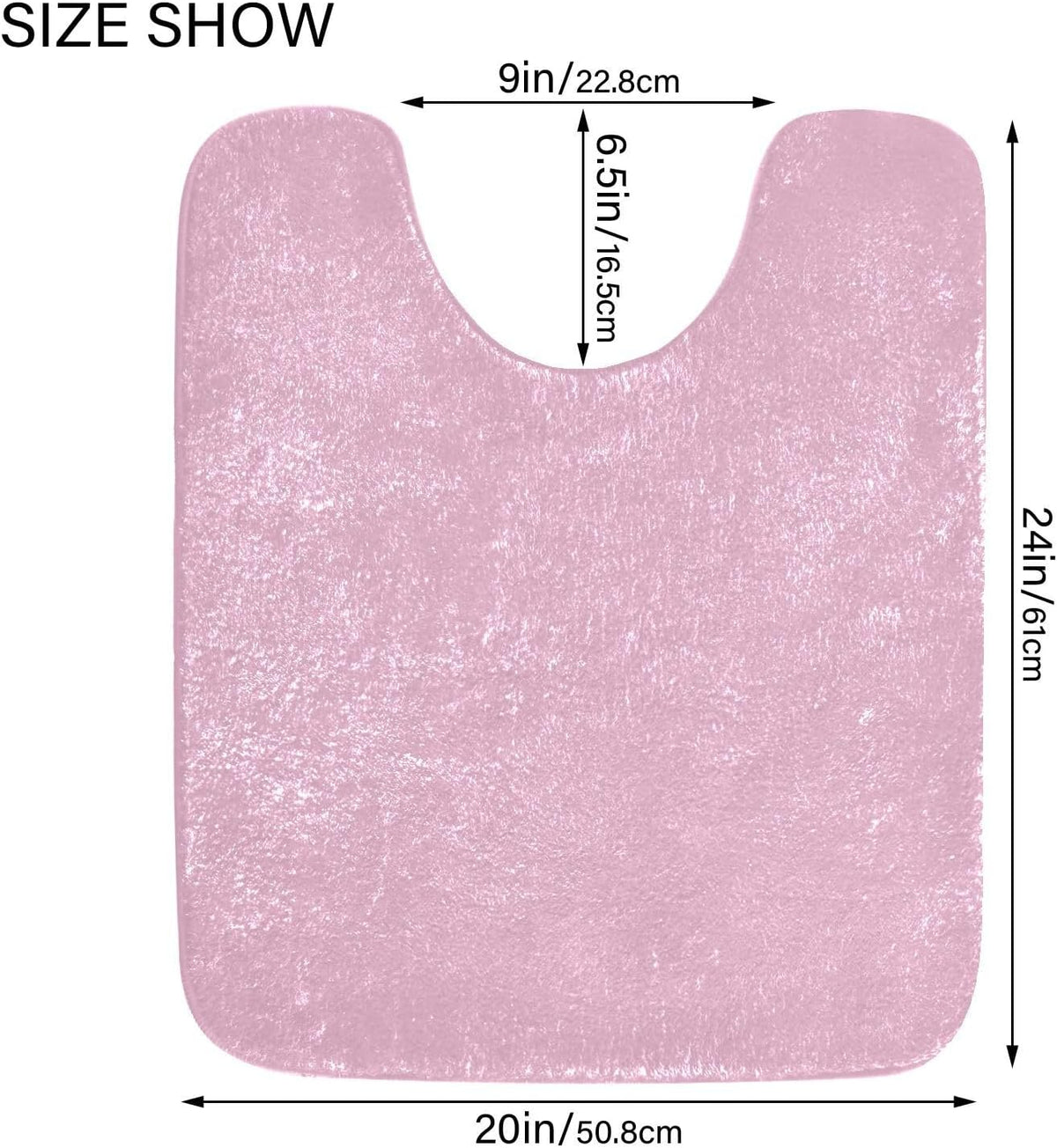 Light Pink Bathroom Rug Rectangular Bath Mat Non Slip Bath Rugs Absorbent Shaggy Bathmats for Sink Shower 16" x 24"