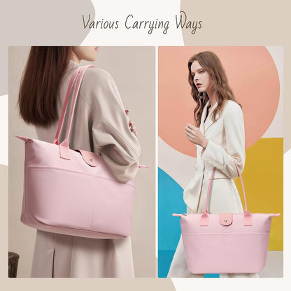 Tote Bag for Women, Casual Hobo Foldable Shoulder Zipper Handbag