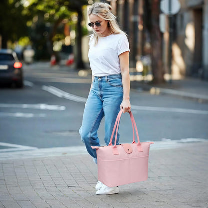Tote Bag for Women, Casual Hobo Foldable Shoulder Zipper Handbag