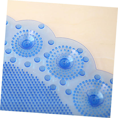 Pink PVC Bathroom Non-Slip Mat with Suction Cup Design