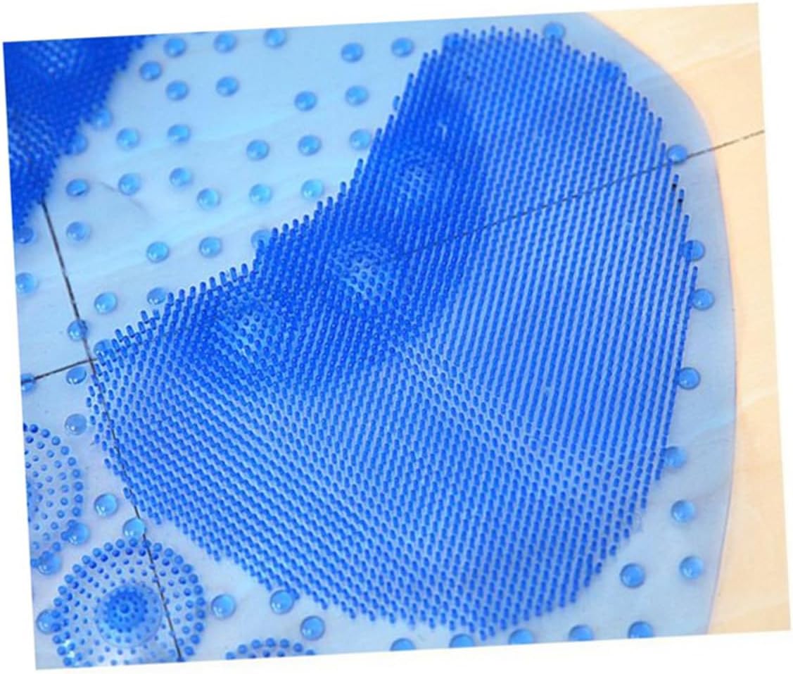 Pink PVC Bathroom Non-Slip Mat with Suction Cup Design