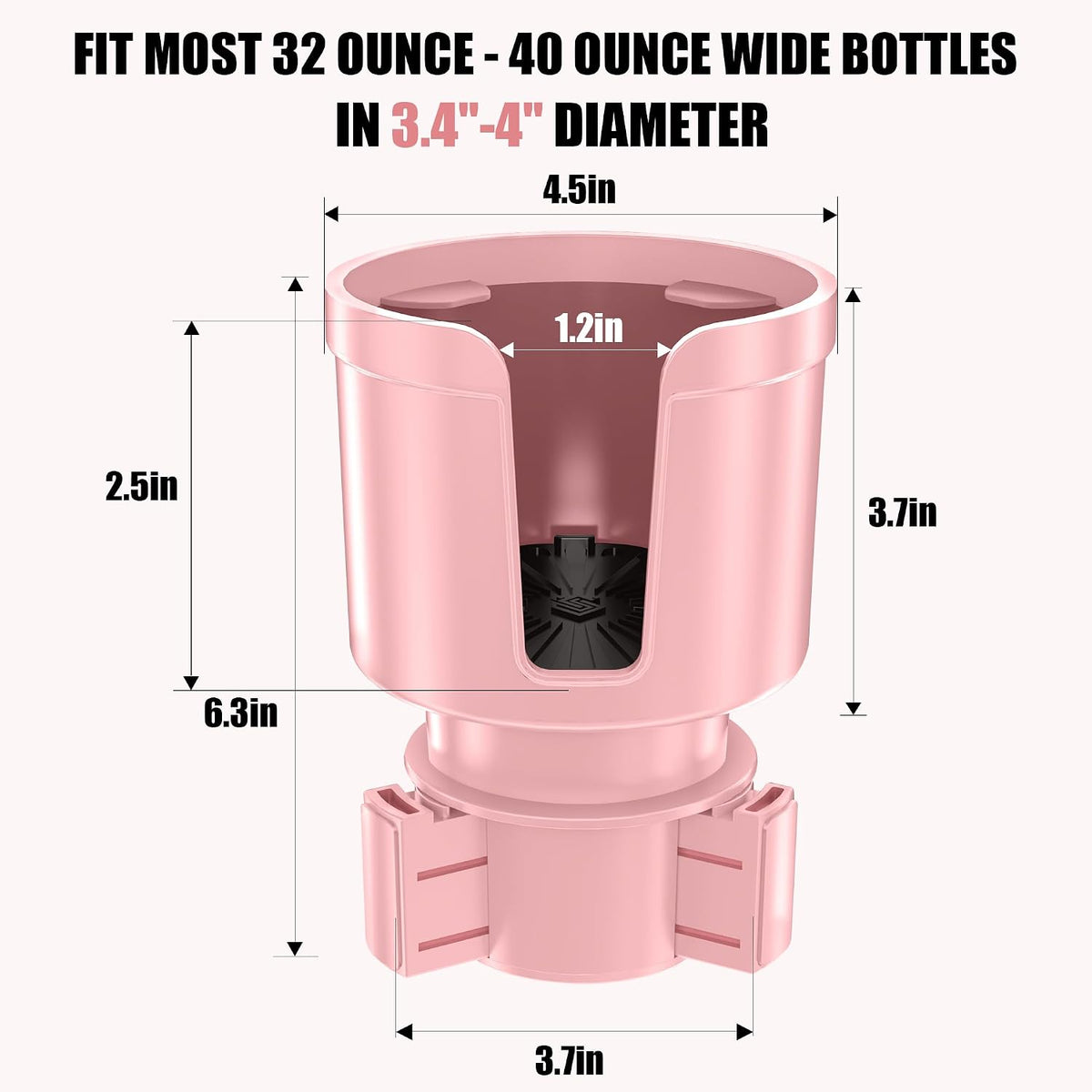 Car Cup Holder Expander for 32-46oz Large Bottles & Tumblers