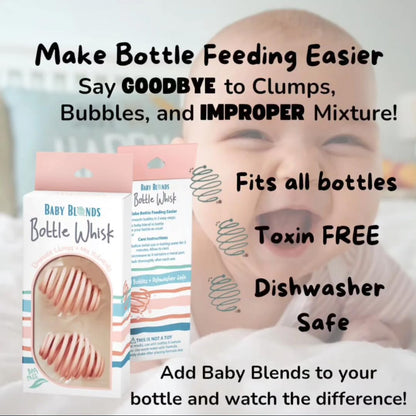 Baby Bottle Formula Whisk – Silicone Mixing Ball to Eliminate Clumps & Reduce Bubbles – Fast, Smooth Formula Blending for Newborn & Infant Bottles – BPA-Free, Dishwasher Safe, Easy to Clean (Pink)