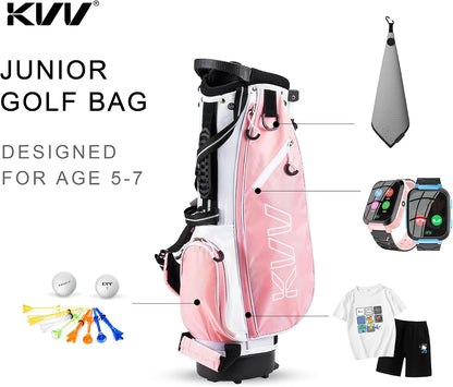 Junior Golf Stand Bag, Lightweight Golf Stand Bag for Children Kids Ages 4-6/7-9/10-12