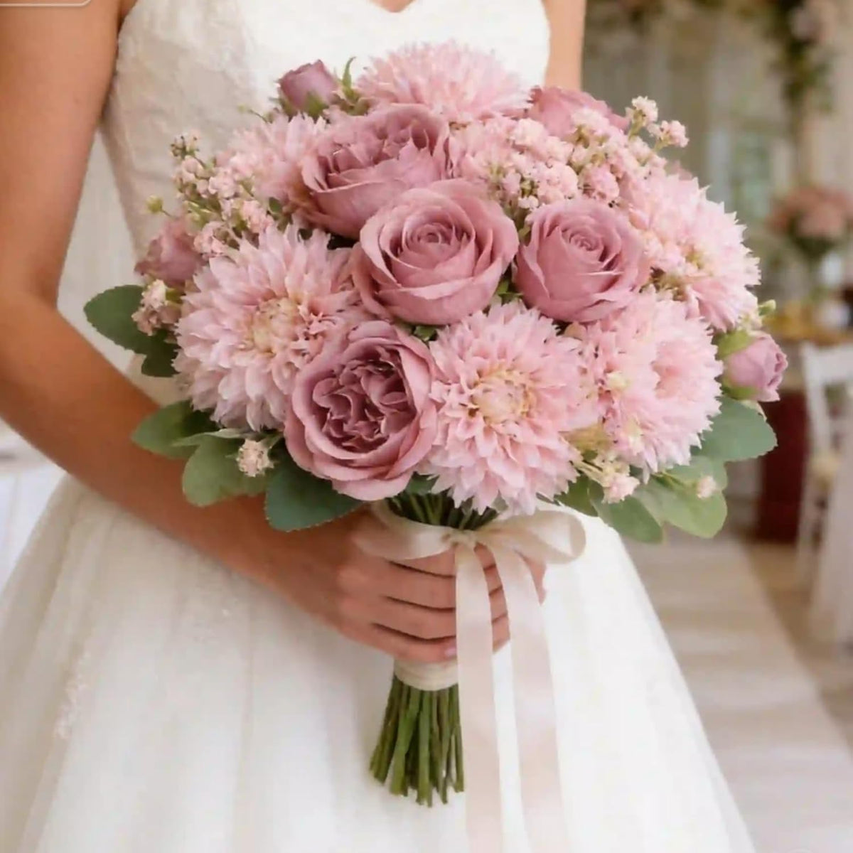 16 Bundles Peonies Artificial Flowers Bulk - Blush Pink