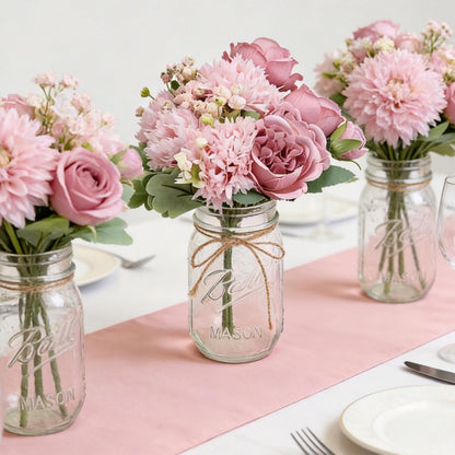 16 Bundles Peonies Artificial Flowers Bulk - Blush Pink