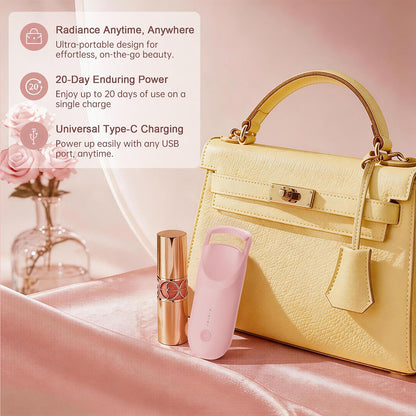 Heated Eyelash Curler, 10s Fast Heating Portable Electric Lash Curler, Type-C Rechargeable Travel Eye Lash Curlers with Anti-Scalding Silicone Pad, 2 Temp Modes & 24H Long Lasting Curves (Pink)