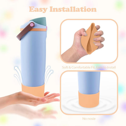 Silicone Boot for Owala 30oz & 40oz FreeSip Sway Bottles & Tumblers - Non-Slip, Scratch-Resistant, Stability Enhancer, Available in 12 Colors (Opal Dream Peach)