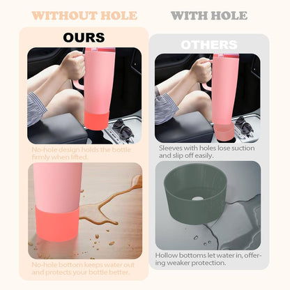 Silicone Boot for Owala 30oz & 40oz FreeSip Sway Bottles & Tumblers - Non-Slip, Scratch-Resistant, Stability Enhancer, Available in 12 Colors (Opal Dream Peach)