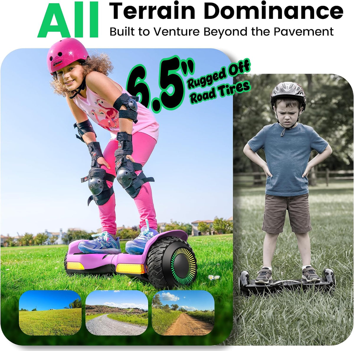 Hoverboard G13 All-Terrain Off-Road Bluetooth LED Lights for Kids