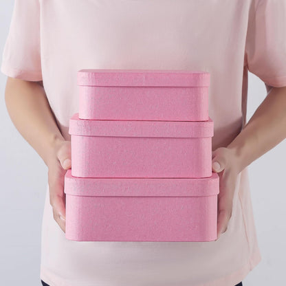 Pink Decorative Gift Storage Boxes with Lids, Set of 3