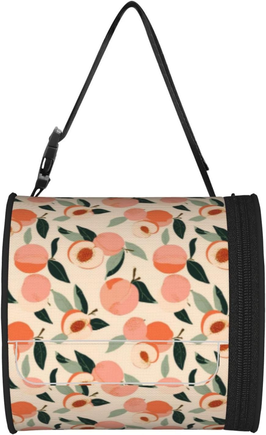 Peaches (3) Print Hanging Toilet Paper Holder,Reusable Tissue Cover,Portable Paper Roll Holder for Car Home Camping Travel