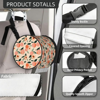Peaches (3) Print Hanging Toilet Paper Holder,Reusable Tissue Cover,Portable Paper Roll Holder for Car Home Camping Travel