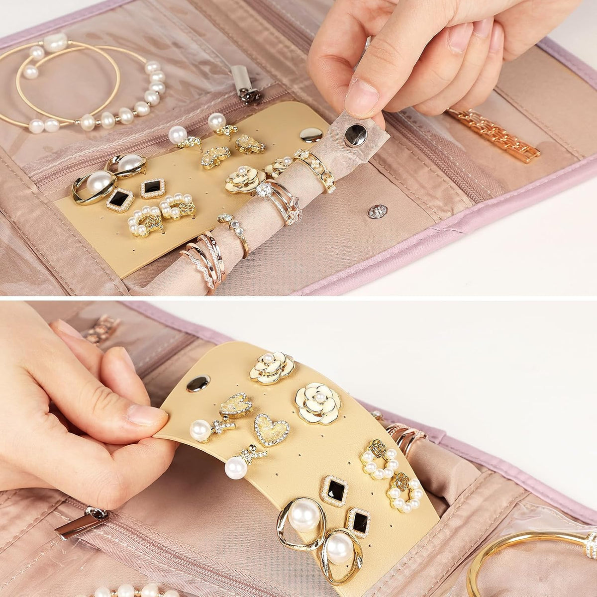 Travel Jewelry Case, Jewelry Organizer Roll for Accessories