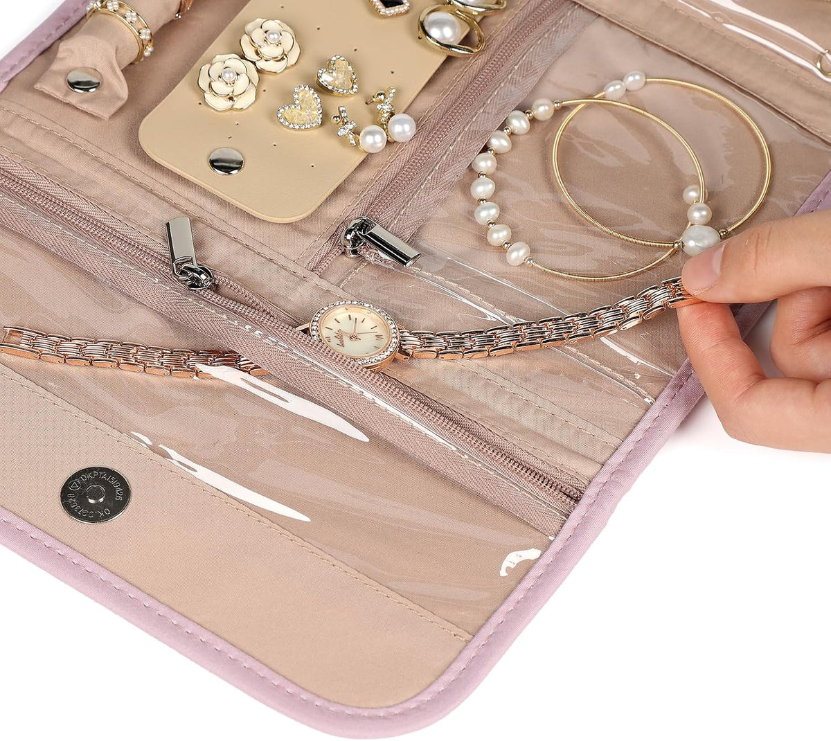 Travel Jewelry Case, Jewelry Organizer Roll for Accessories