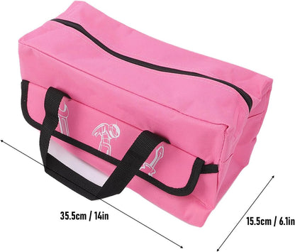 18 Piece Pink Tool Kit for Women, Carbon Steel Hand Tools with Portable Storage Box/Cover for Household Repairs, Furniture Assembly and Fixture Installations (18Pcs)
