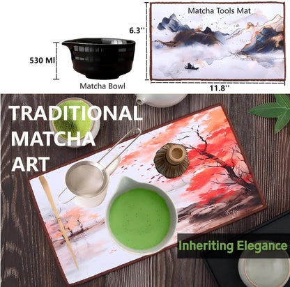 Matcha Tools ，Matcha Whisk Holder， Matcha Chasen Whisk Stand ，Ceramic Holder ，Matcha Bowl ，Traditional Japanese Tea Ceremony Starter (Sakura Pink Matcha Bowl)