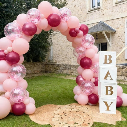 Pink Balloons 60Pcs 12 Inch Pink Confetti Latex Balloon Set for Party