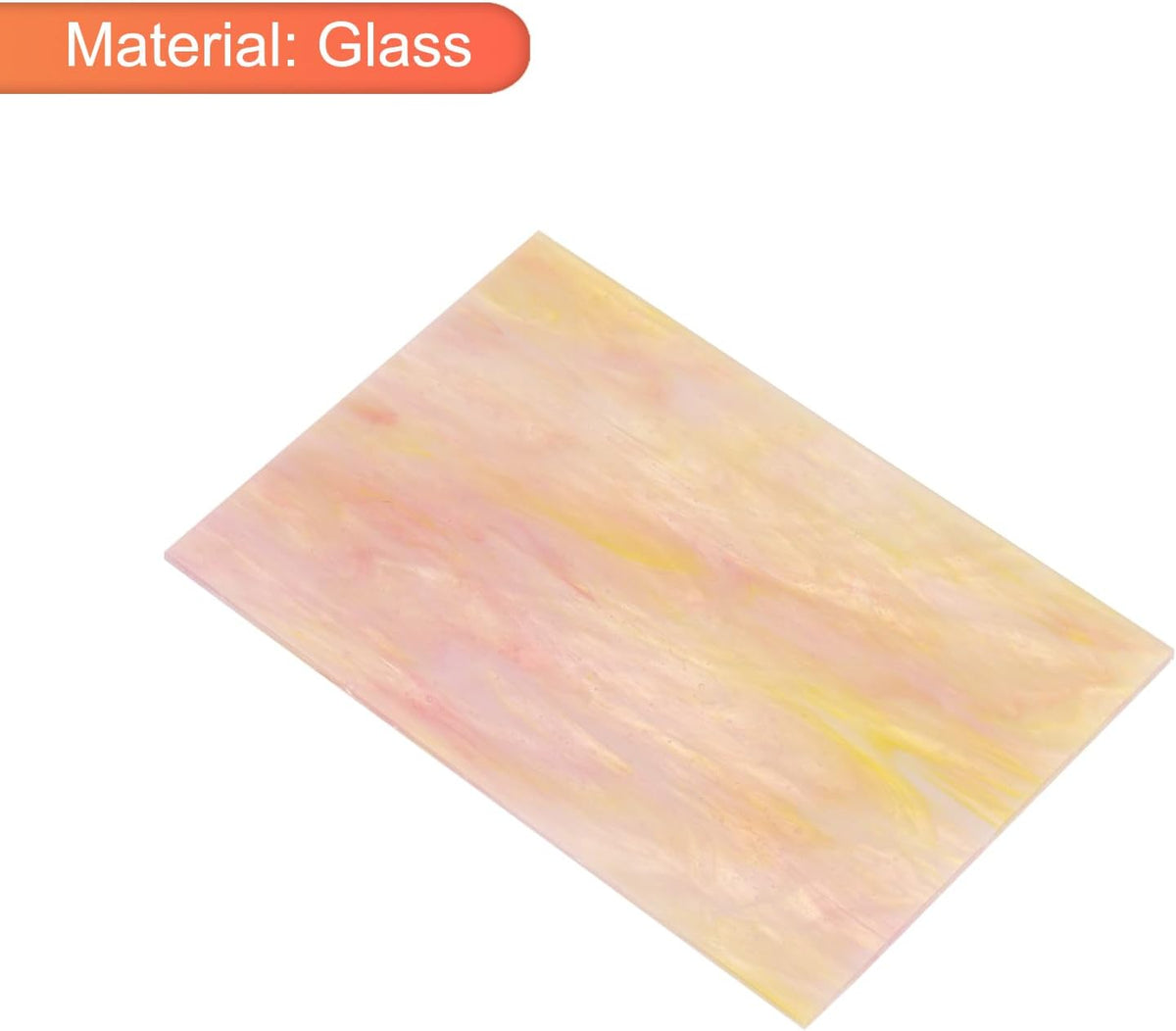 2 Pcs Stained Glass Sheet Mosaic Tile 7.9 Inch x 5.9 Inch Pink Stained Glass Sheets for Crafts DIY Art Project