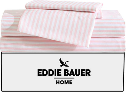 Kids - Full Sheet Set, Ultra-Soft Microfiber Bedding with Fully Elastic Fitted Sheet, Kids Bed Set with Pillowcases, Easy Care Bedding (Little Stripe)