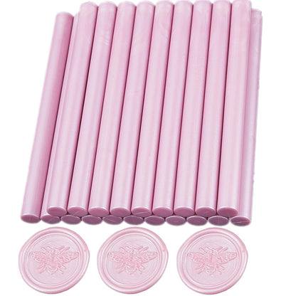 20pcs Pearl Pink Wax Seal Sticks for 0.28'' Glue Gun, Wax Seal Stamp, Wedding Invitations, Envelopes, Christmas Gifts