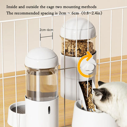 Pet Dog Cat Hanging Automatic Feeders Drinking Bowls, Auto Gravity Rabbits Feeder Water Set, Cage Pet Feeding Bowls Dispenser for Cats Dogs Puppy, Rabbit Hamsters Chinchilla Hedgehog (Pink-Water)