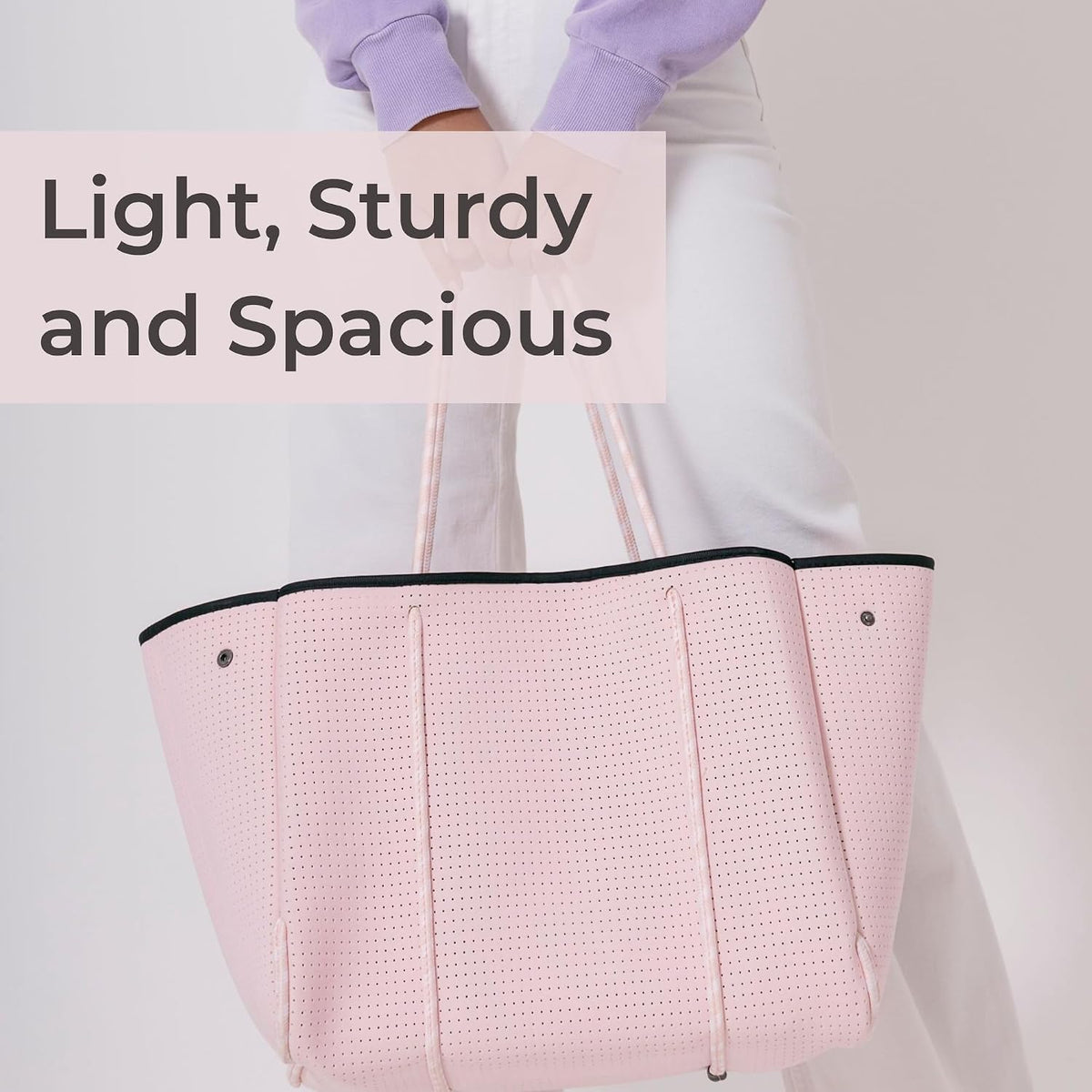 POPUPS Tote Bag, Everyday Neoprene Bags for Women - Pretty Pink