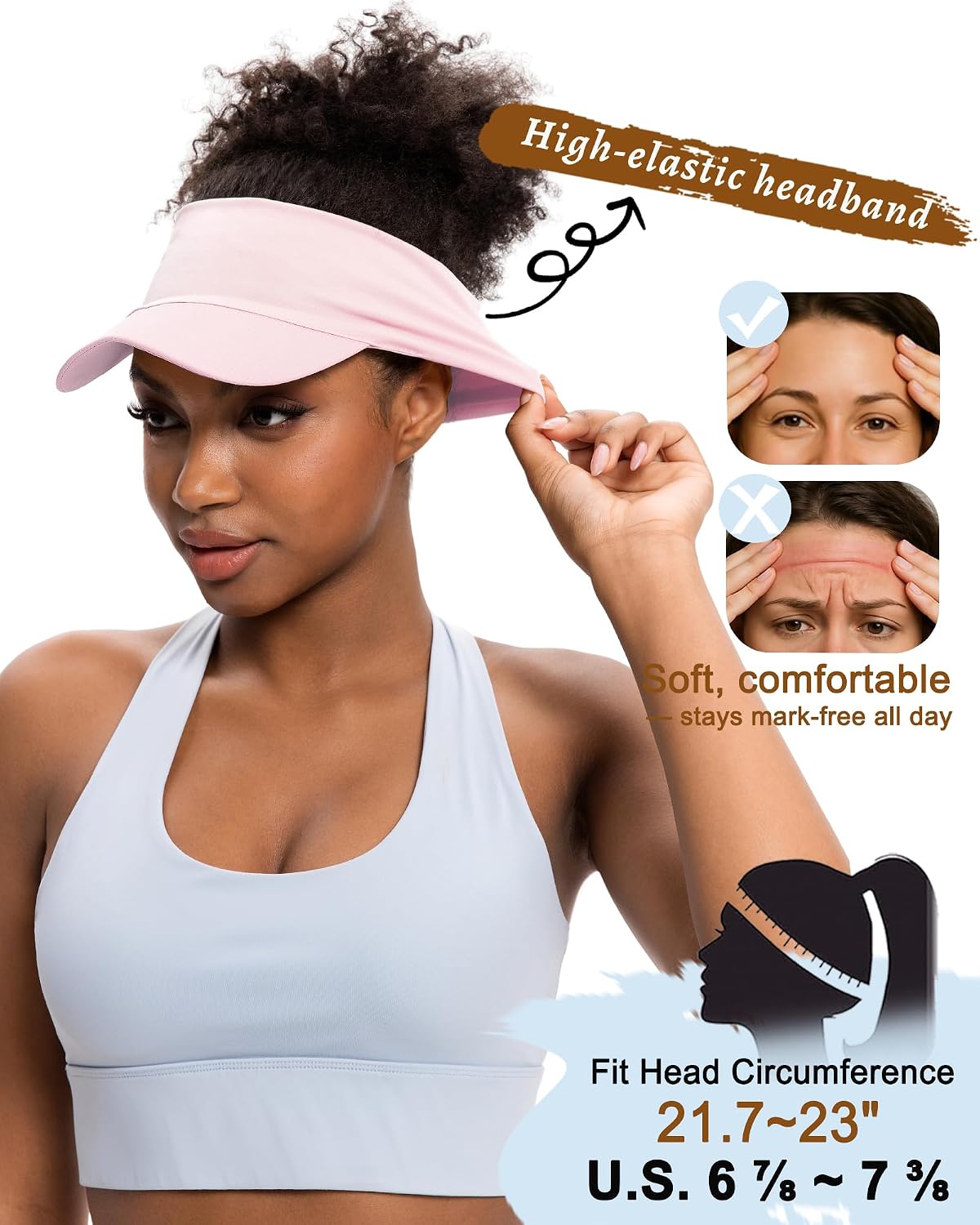 Cooling Stretchy Visor Hat for Women Men Summer Sports Sun Visors