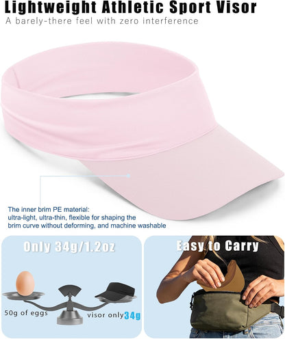 Cooling Stretchy Visor Hat for Women Men Summer Sports Sun Visors