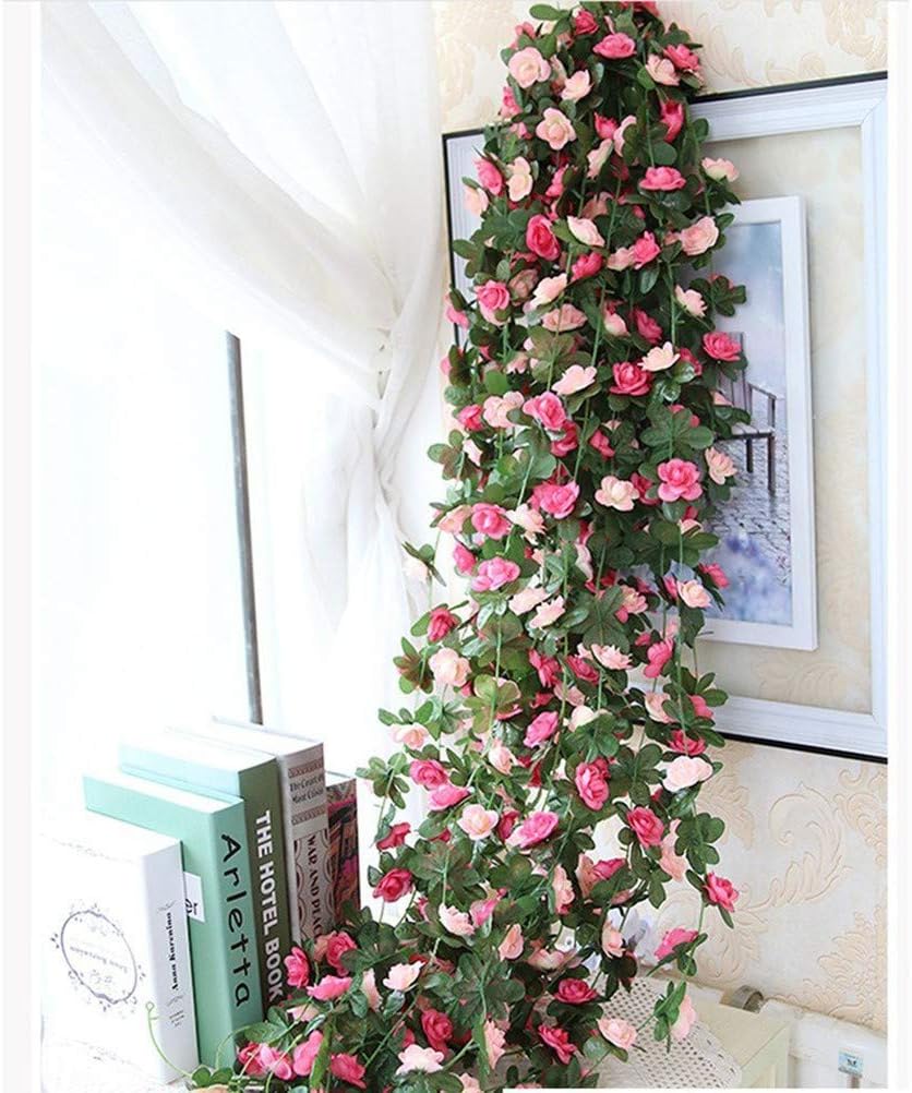 8Pcs 66FT Pink Flower Garland for Wedding Arch and Photo Backdrop